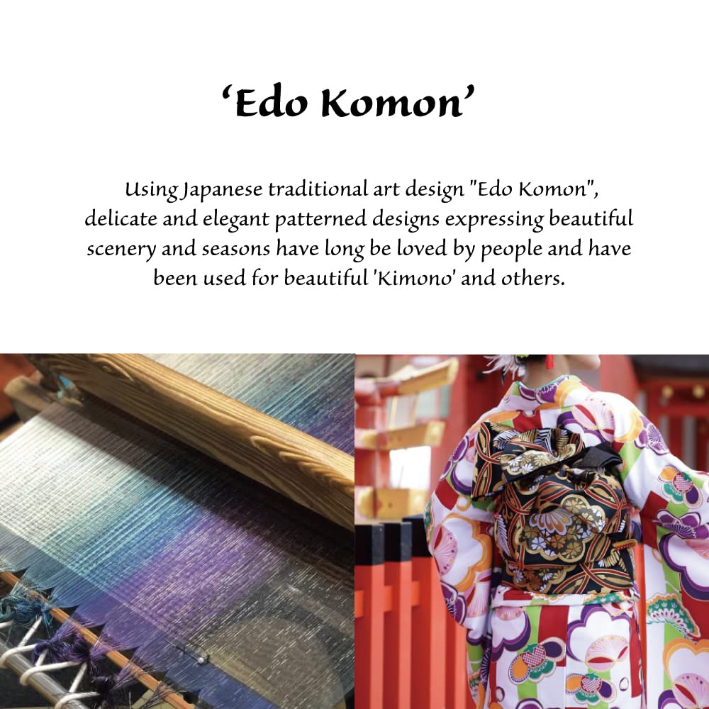 Cute Women's Cash Wallet [ Made in Japan ] Traditional Edo Komon Design (Cash Envelop Wallet) (Modern plum blossom (pink))