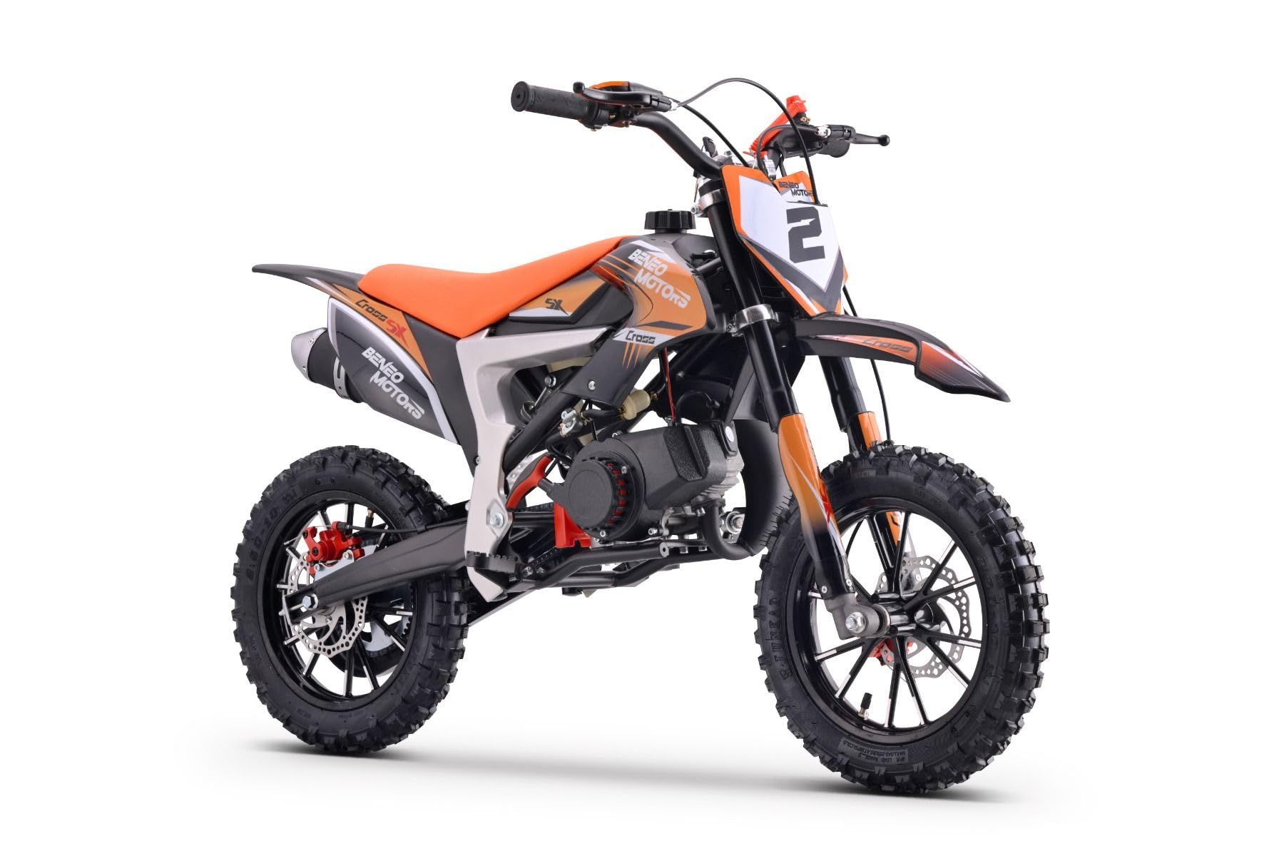 Motocross per giovani piloti Beneo Motors CROSS SX arancione – 50cc Dirtbike Dirt Bike CrossBike CrossBike DirtBike Bag 50cc Pitbike PocketBike Motocross Motocross Moto Motorbike