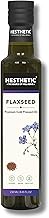 HESTHETIC Premium Virgin Cold Pressed Flaxseed Oil, 250ML, 100% Pure and Natural, Alsi Oil for Cooking, Salad, and Culinary Use, Rich in Omega-3, Glass Bottle