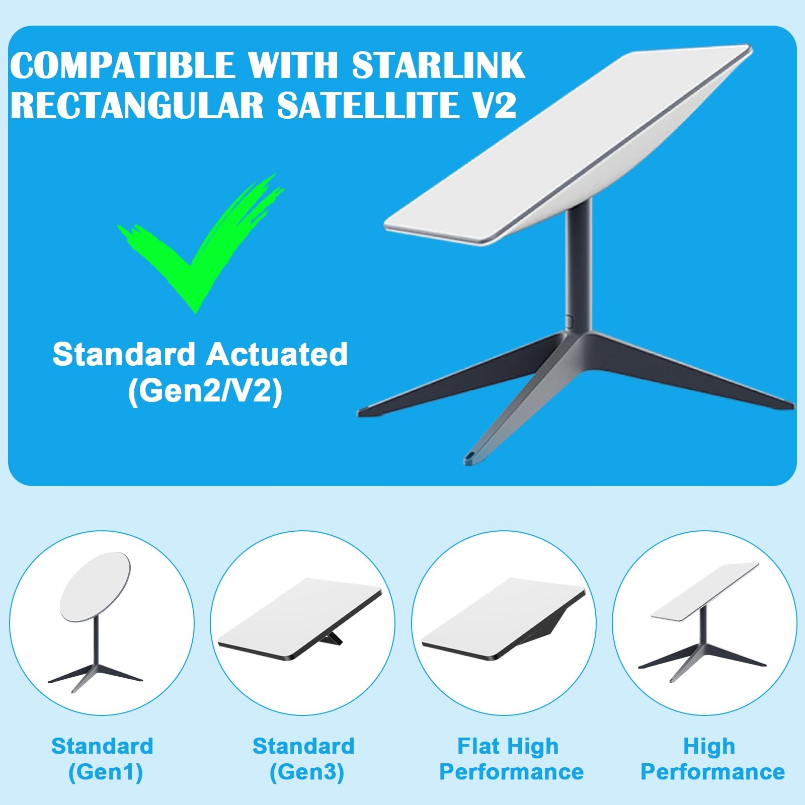 Starlink - Adattatore Ethernet V2 per ciotola rettangolare, Internet satellitare RJ45, adattatore Gigabit per Starlink Actated Gen 2, connessione di rete stabile