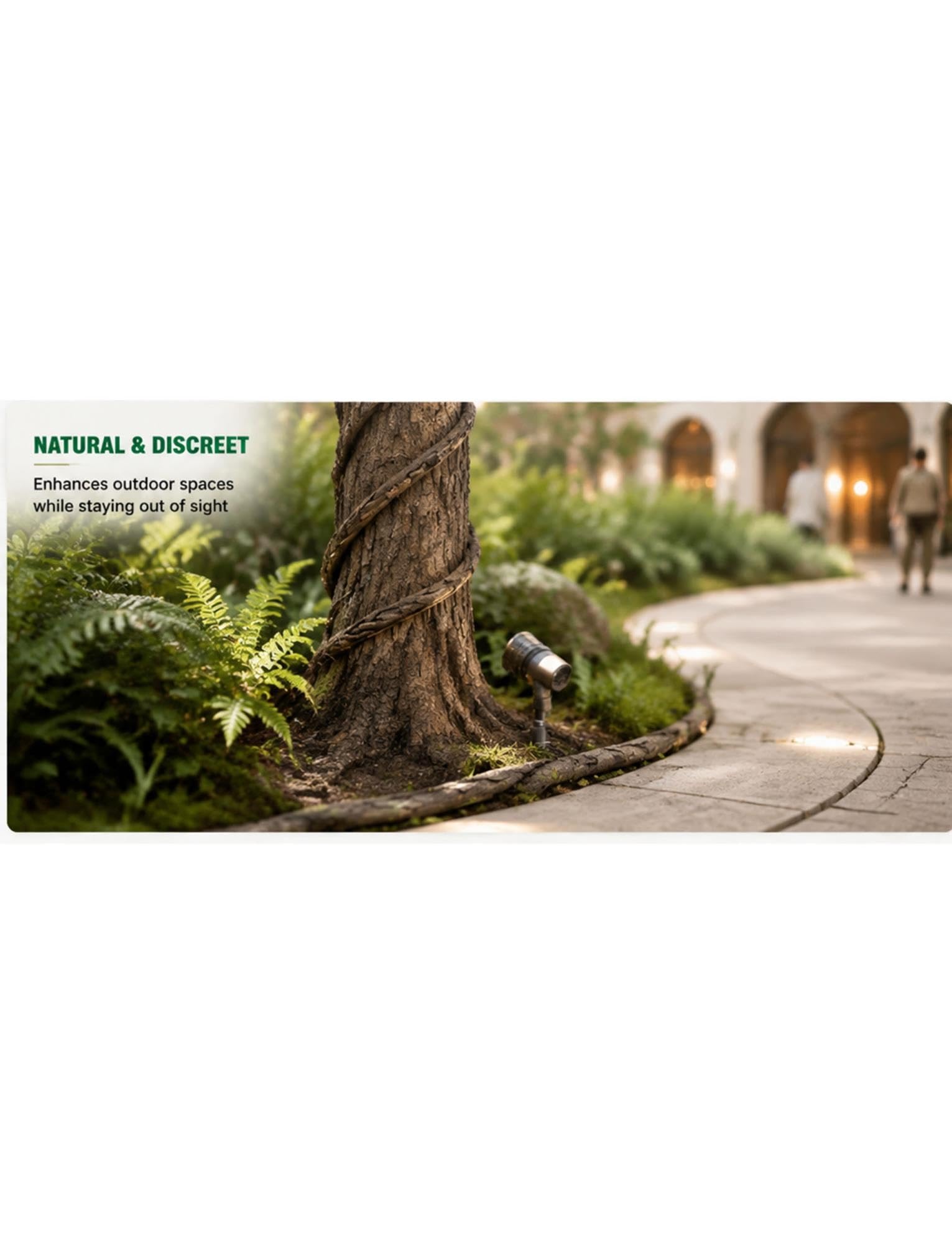 Guaina cava effetto liana per proteggere cavi esterni | Guaina flessibile effetto rattan per cavi e decorazione giardino(2.5cm x 50m/0.98in x 164.04ft)