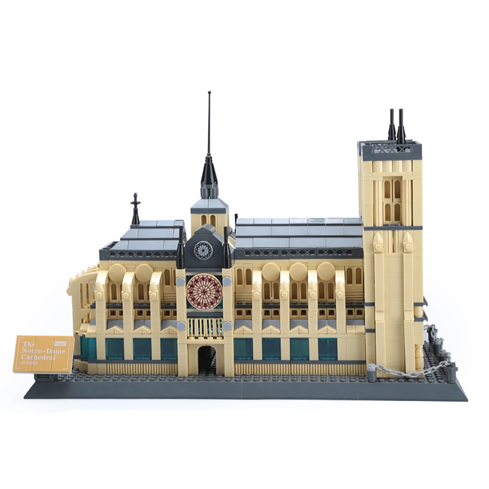 Notre Dame Cathedral Building Blocks Set, World Famous History Architectural Model Kit, Famous Landmark Collection Set for Kids and Adults, as Gift & Office Home Décor, 1382 PCS