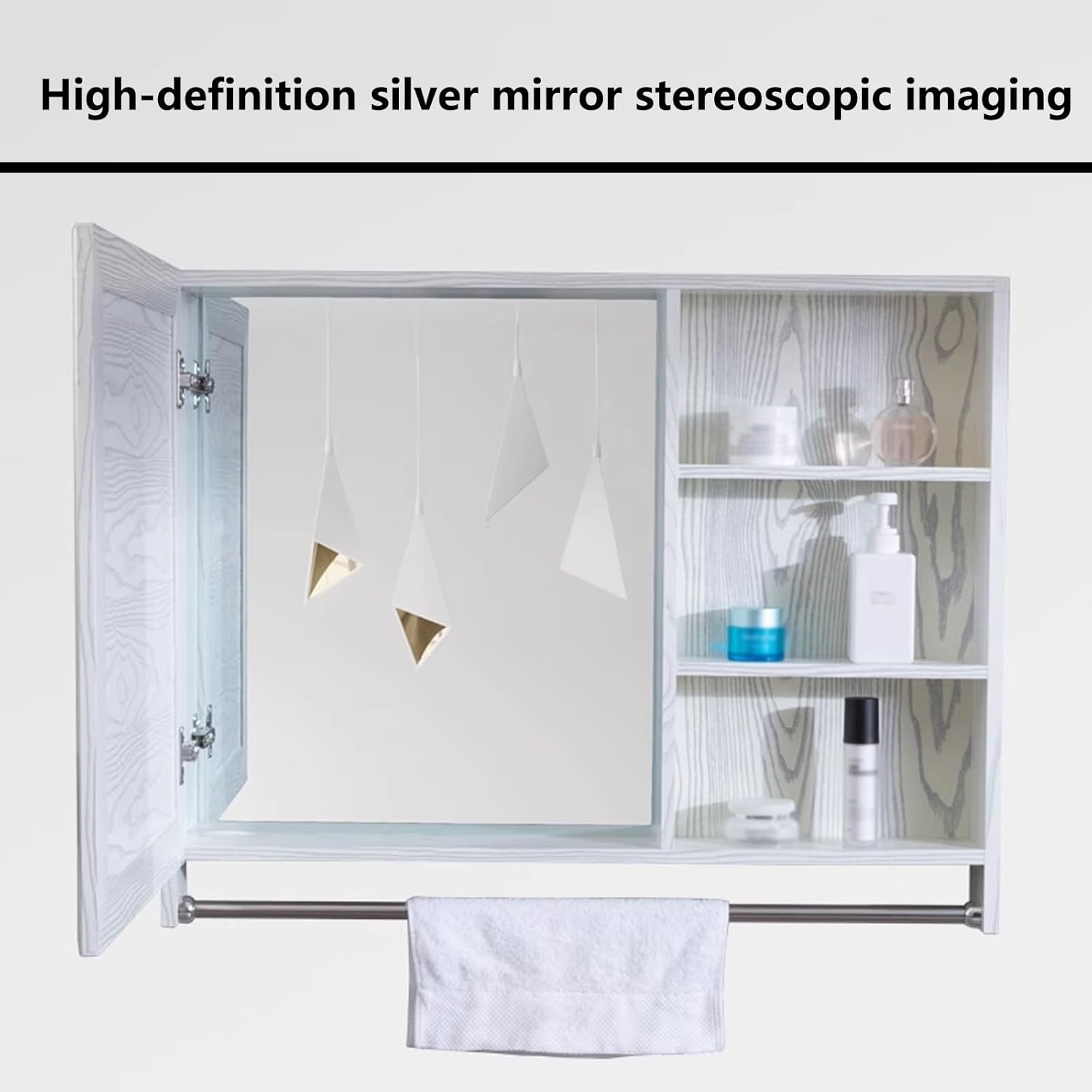 Milath/ミラス スライドワードローブ ミラー扉タイプ 幅120.5cm 通販 - ディノス スペースアルミバスルームキャビネットミラー付き80cm - 壁掛け式、組み立て不要。バスルーム、寝室、玄関に最適。