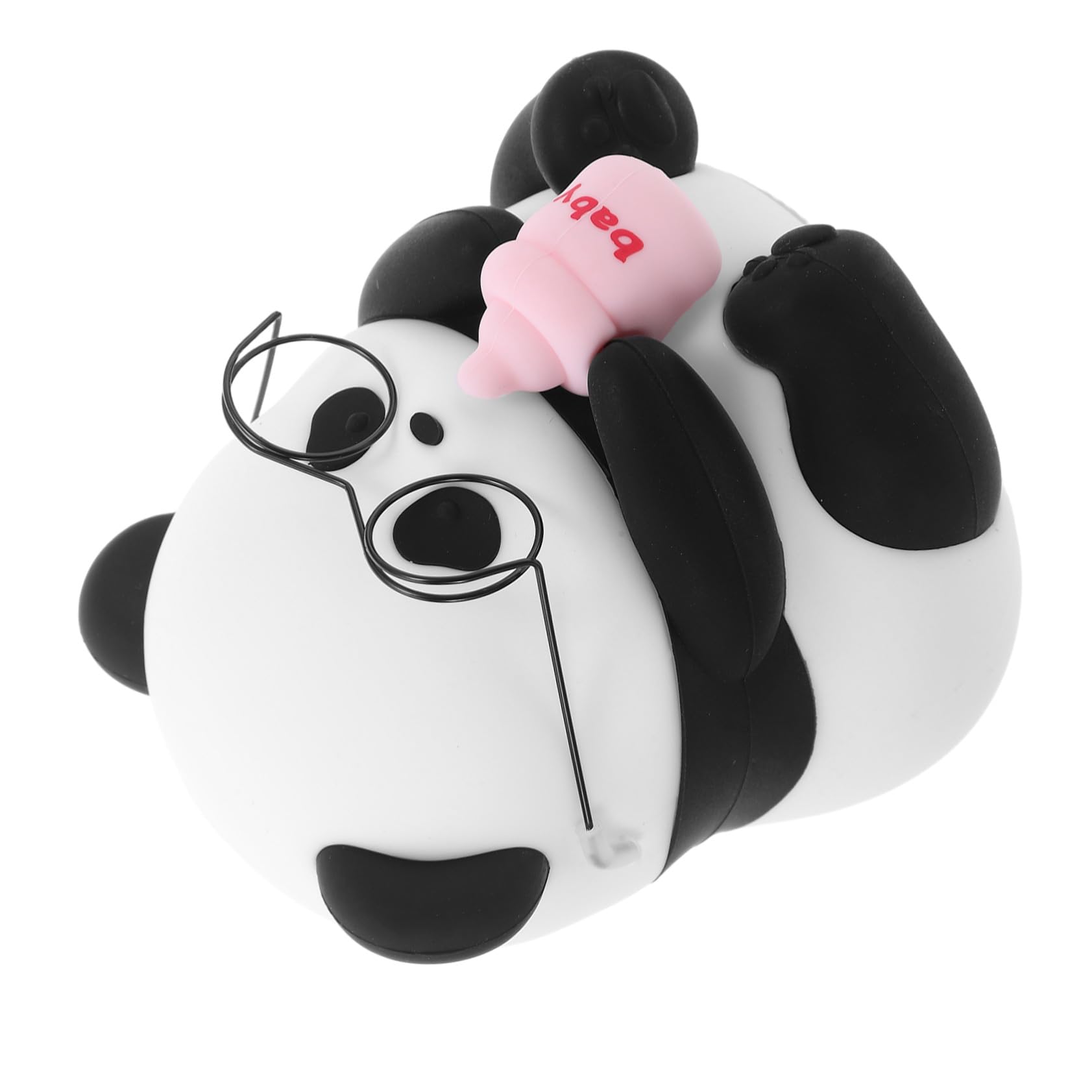 Lámpara De Noche LED Con Diseño De Panda Ideal Para Decorar La Habitación De Tu Bebé Con Dibujos Animados Para Dormitorio Infantil Color Negro Abs