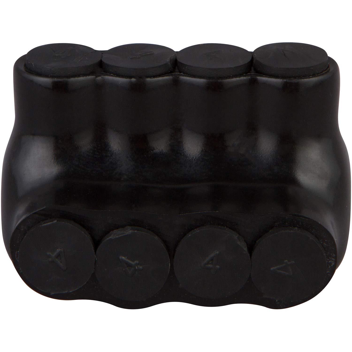 Morris Products 97625 Black Insulated Multi-Cable Connector - Dual Entry 4 Ports 2-14 Wire Range, 1-Pack