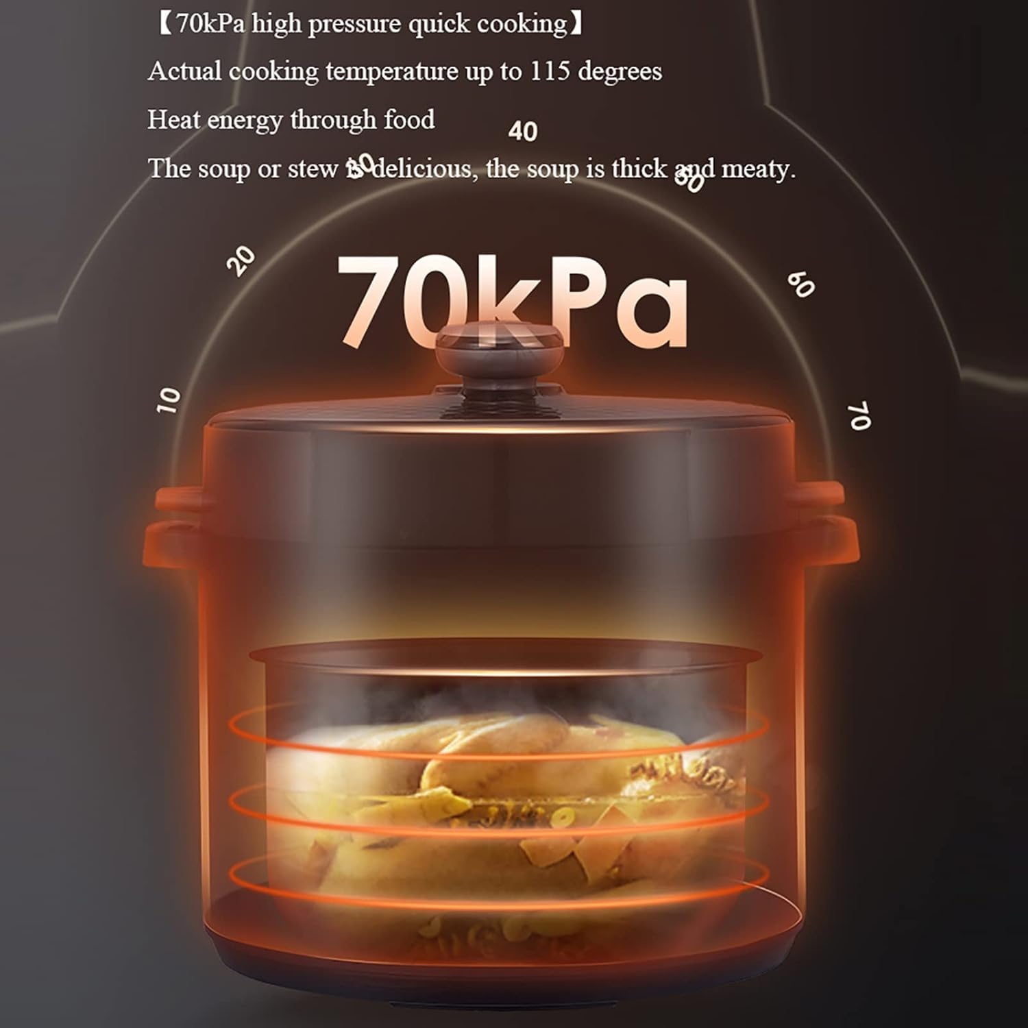 Rice Cooker (5L) Household Multi-function Rice Cooker, Thicken Non-stick Double Liner,Heat Preservation, for 2-8 People 220-240V US/EU