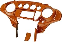 Vista 23 de Cubierta del velocímetro Carcasa interior exterior de nido de abeja negro con efecto decolorado CROMO PERSONALIZADO Compatible con Harley Touring