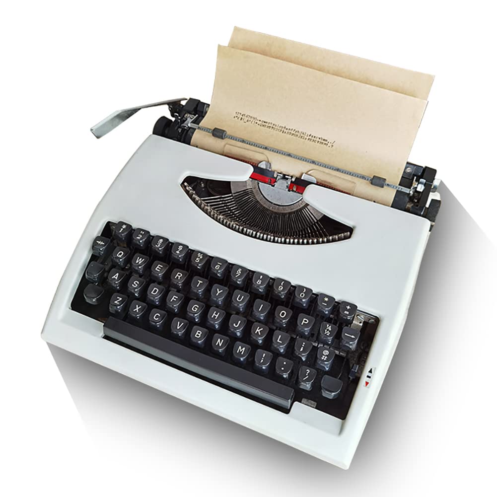 TPARIS Old-fashioned typewriter, Manual Retro Traditional English Typewriter, Can be used normally, Portable and Easy to Use, for Note Taking, Letters, Memoirs