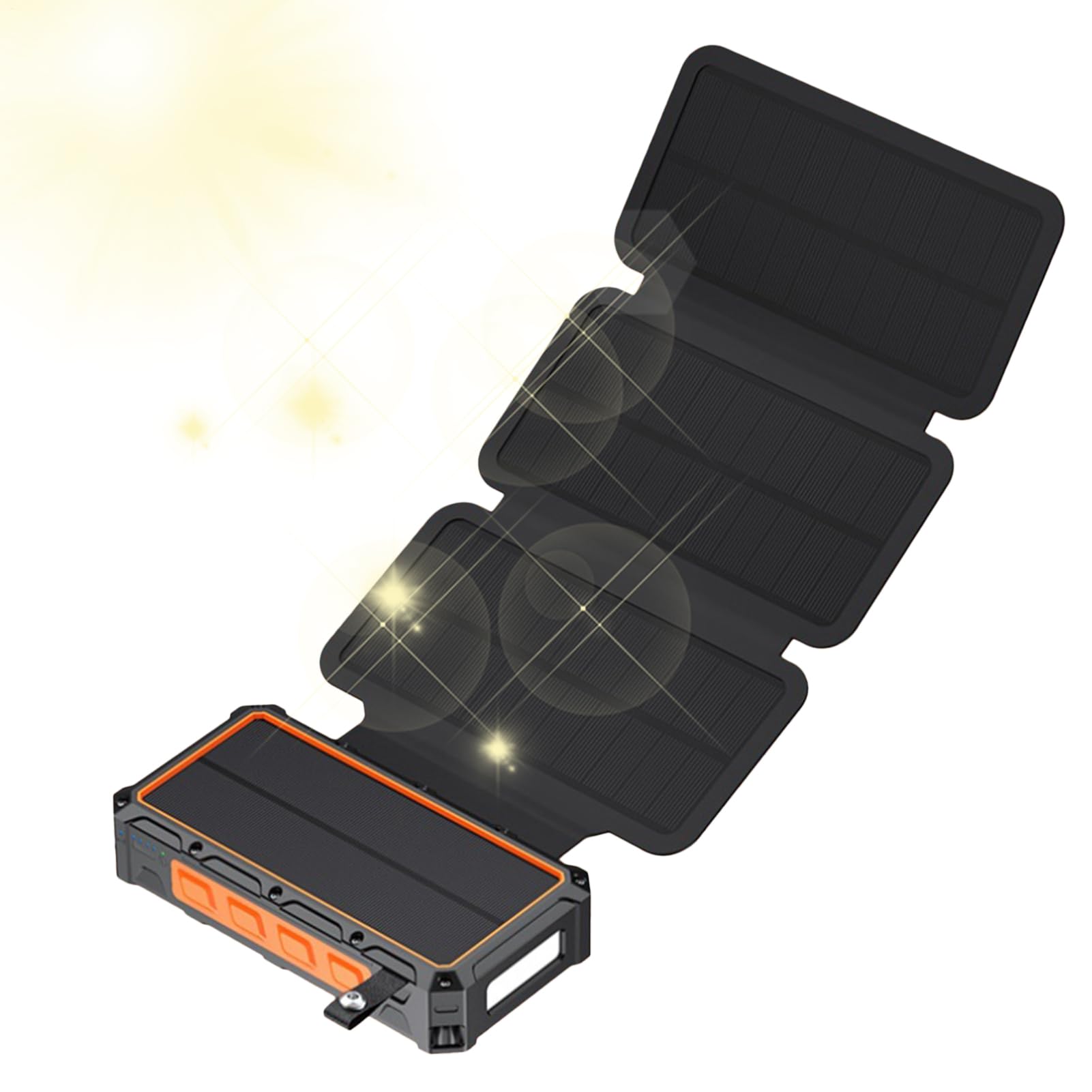 Power Bank Solare Portatile con Allarme, e Luce LED Integrati | Power Bank a Manovella per Casa, Viaggi, Escursionismo, Campeggio, Pesca, Uomini, Donne, Ragazzi, Ragazze, Giovani e