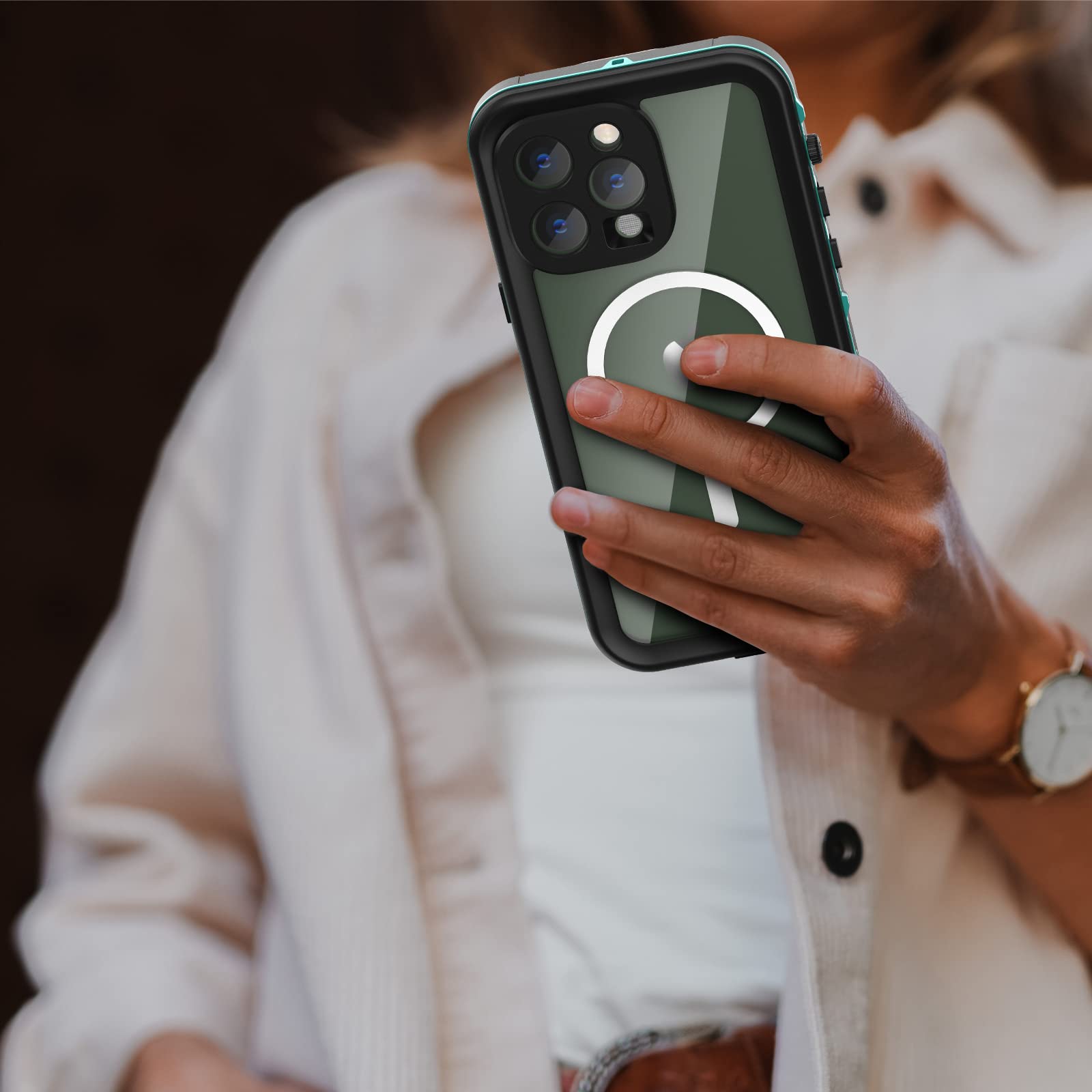 Funda para iPhone 14 Pro Max/14 Pro/14 Plus/14,[IP68 Impermeable] 360 Grados Protección Grado Militar Totalmente sellada bajo el Agua Case con Protector de Pantalla,Blue,14 Pro MAX