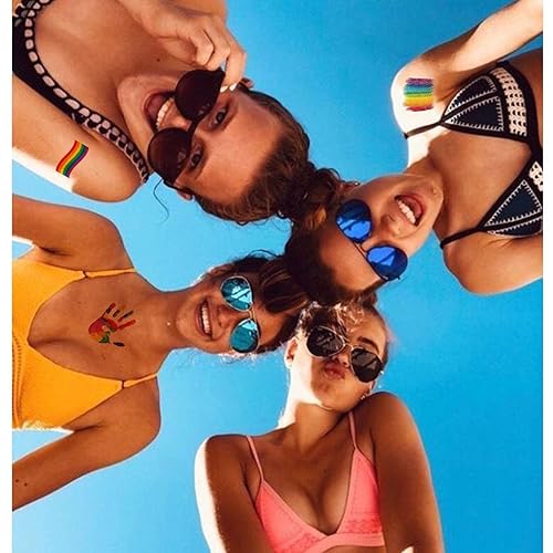 Miniatura 7 de EVECILOO 40 tatuajes de arco iris, calcomanías de tatuaje de orgullo, tatuajes temporales de orgullo gay, tatuajes temporales LGBT, calcomanías de