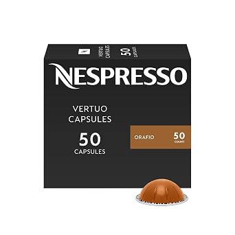 Nespresso Vertuo, Orafio, Medium Roast, 50-Count Espresso Pods