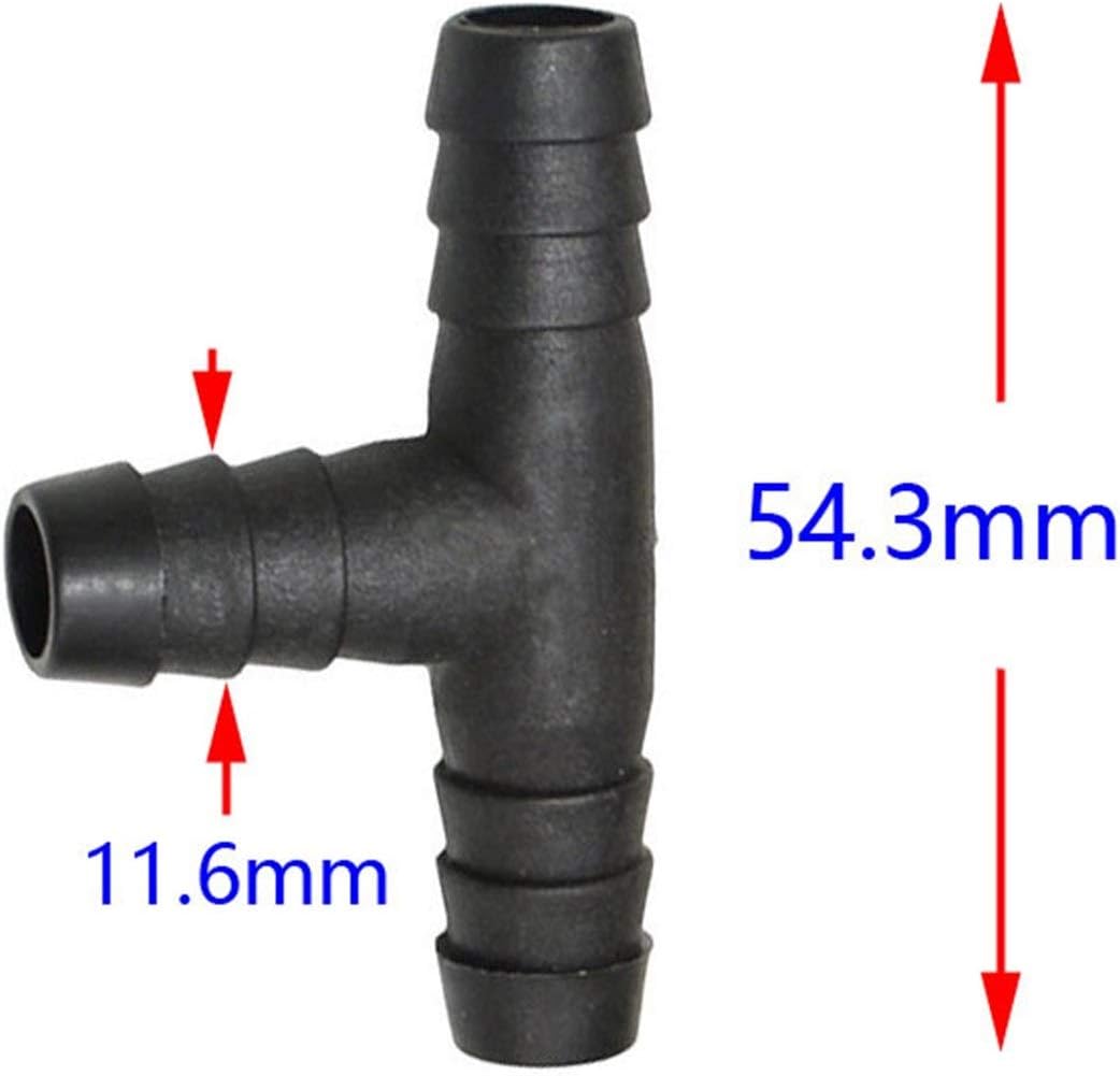 Hose Connector 10mm Tee Manifold Connector Garden Hose T-Connector Drinking Tee Adapter 250pcs (Color : 10mm)