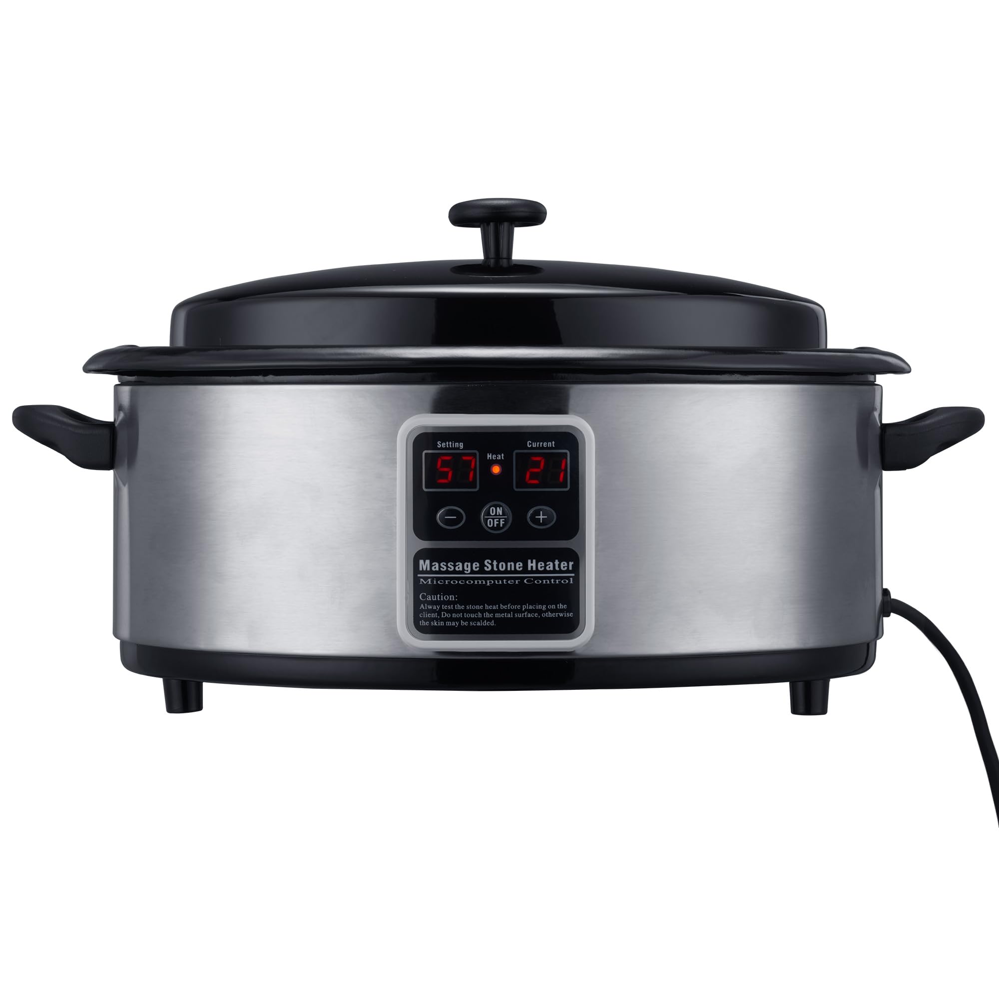 Master Massage Hot Stone Wärmegerät mit digitaler Kontrolleinheit und Temperaturanzeige inkl. Schäpfkelle 6 Liter