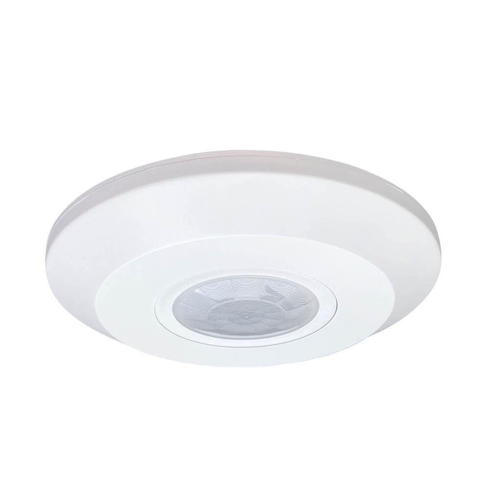 Détecteur de Mouvement en saillie, PIR 360°, portée 8m, Extra-​Plat, diam. 102mm, Garantie 5 Ans - Tibelec