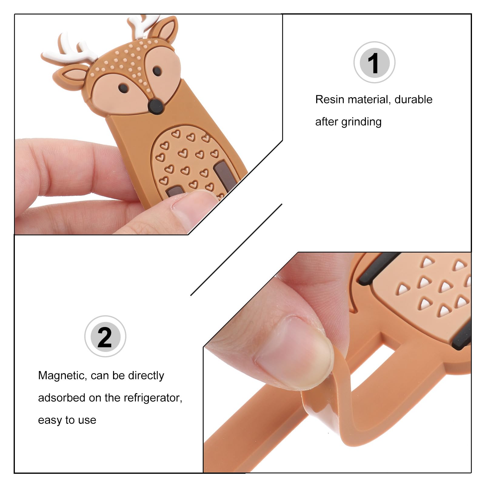 Hemobllo Set 8 Ganci Magnetici a Forma di Animale, Ganci Decorativi per Interni in Gomma e Magnete, Appendioggetti Carini per Cucina e Frigorifero