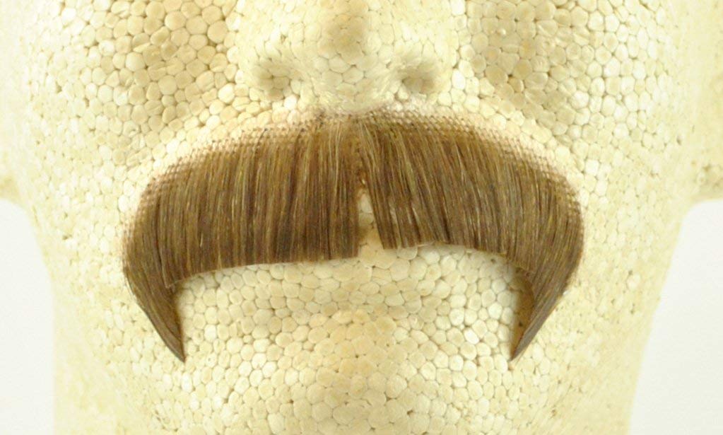 Rubies Winchester Moustache LIGHT BROWN - no. 2028 - REALISTIC 100% Human Hair
