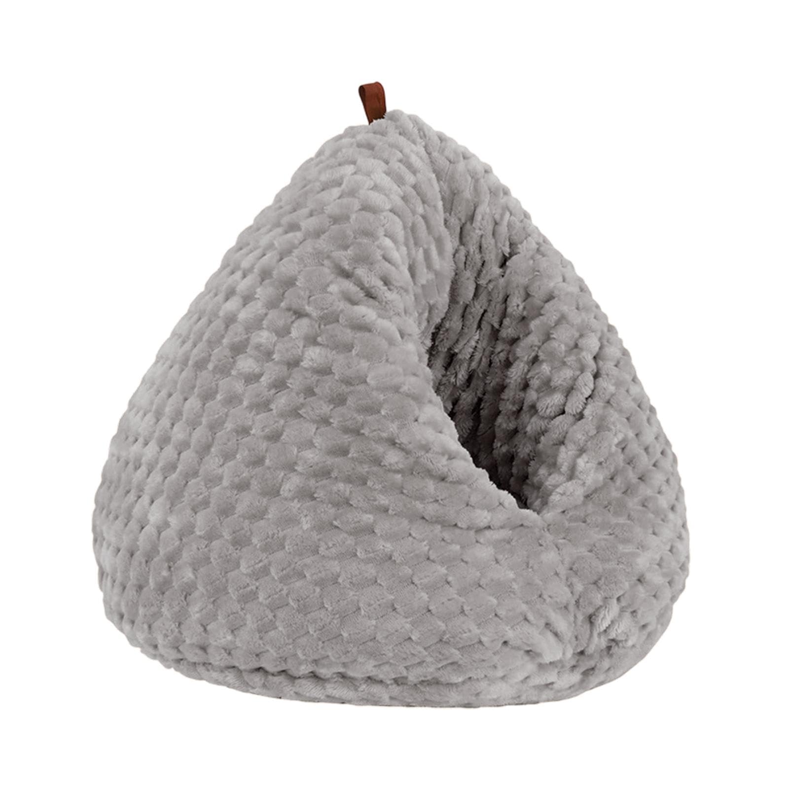 Cuccia Gatto Riscaldata Pile Di Corallo,Marrone Grigiastro