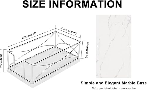 Miniatura 2 de Livabber Servilletero de metal para baño, toalla de mano de papel de baño, moderna bandeja para servilletas para encimera, mesa, cocina, comedor