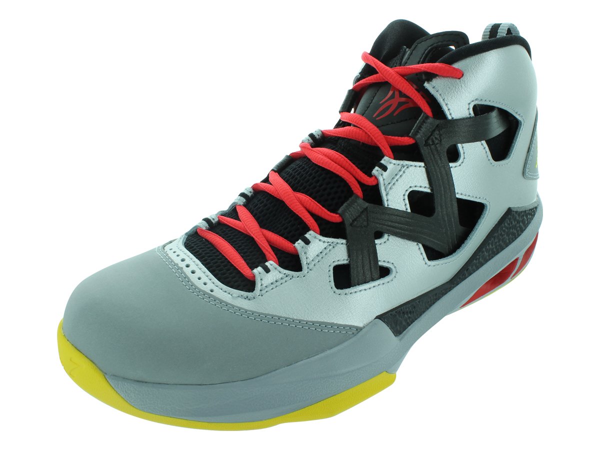 Nike Men's NIKE JORDAN MELO M9 BASKETBALL SHOES 8.5 Men US (MTLLC SLVR/TR YLLW/BLK/CHLLNG)