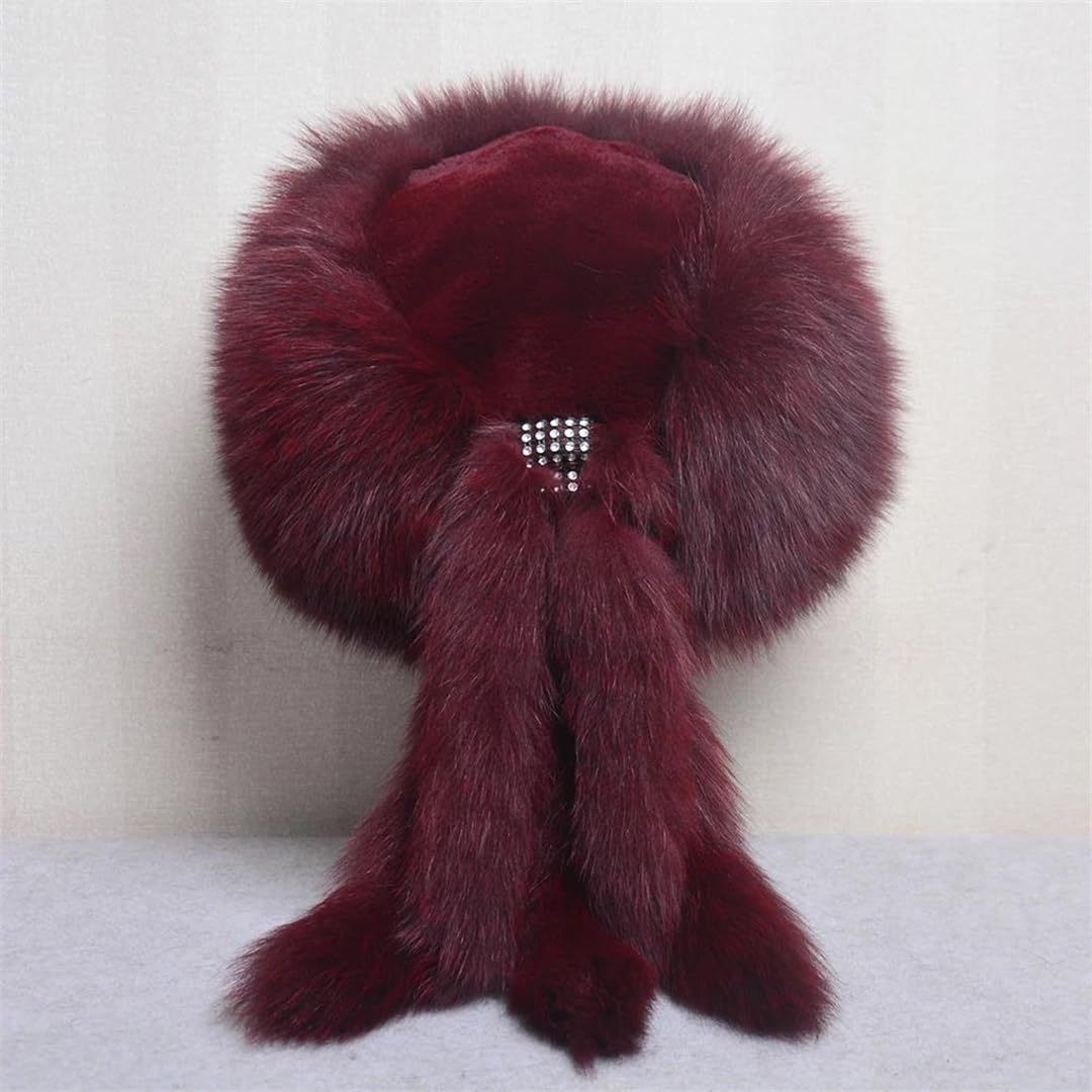 Cappello invernale da donna, alla moda, in finta pelliccia, per attività all'aperto, spesso e caldo, in finta pelliccia