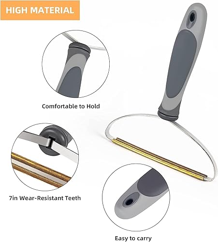 Miniatura 2 de Limpiador de pelusas, removedor de pelusas, afeitadora manual de ropa, removedor de pelusas para mascotas para quitar la piel de alfombras, ropa,