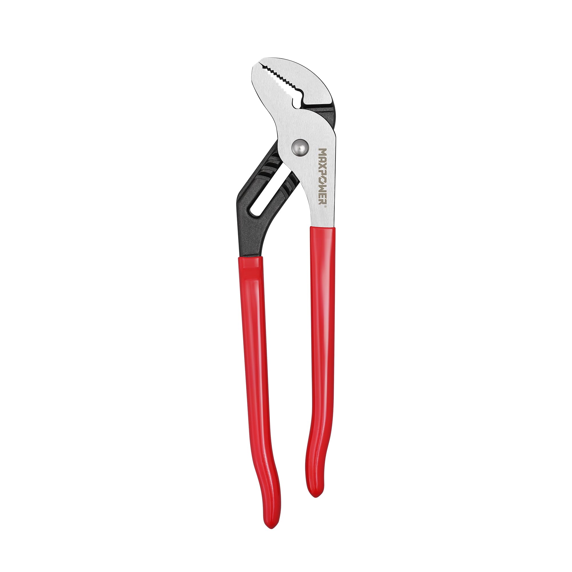 MAXPOWER 12 inch Water Pump with Pliers Straight Jaw, Adjustable Tongue and Groove Plier, Slip Joint Plumbing Pliers