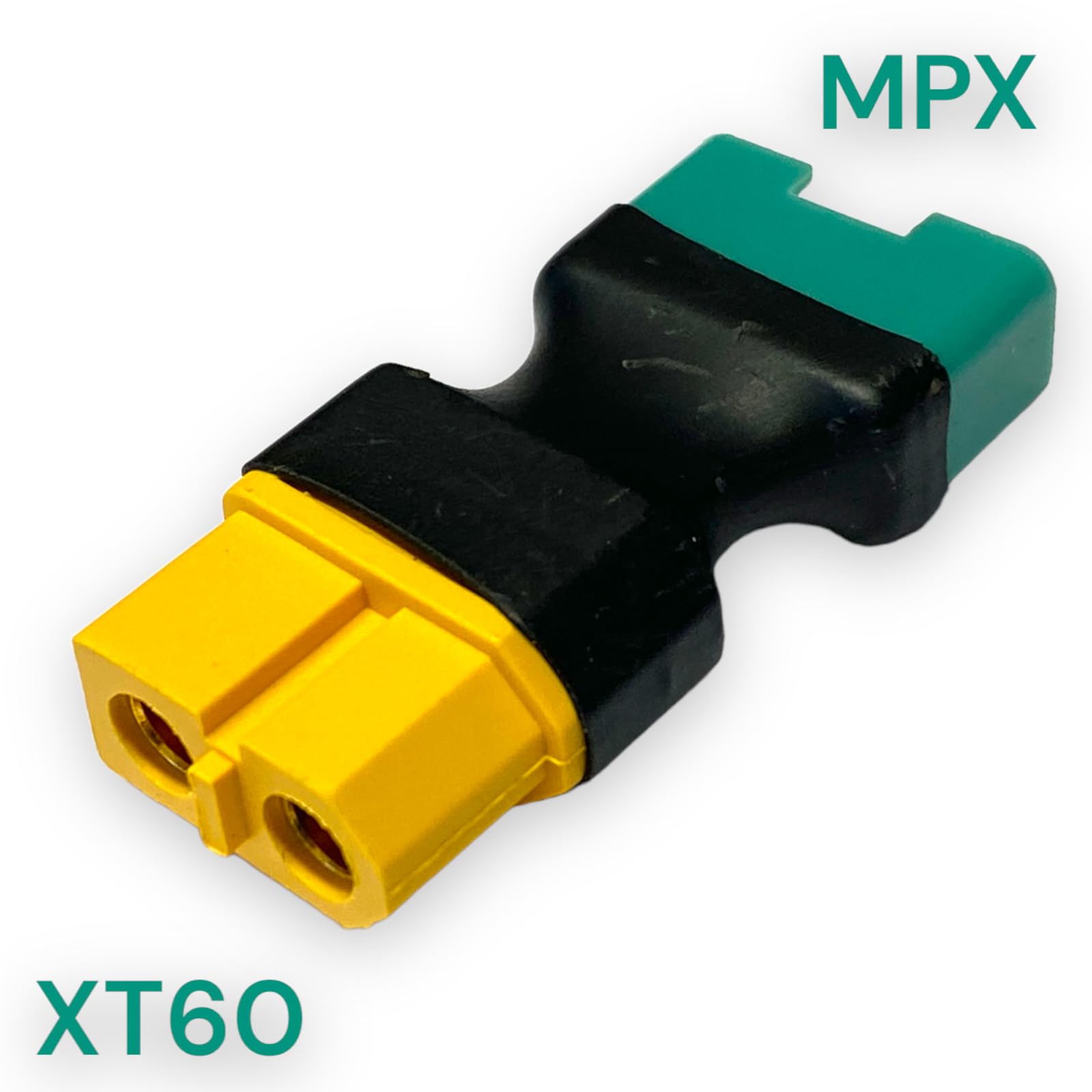 VUNIVERSUM Adaptateur MPX 6P Mâle Vers XT60 Femelle – Connecteurs Dorés – 30A – Modélisme
