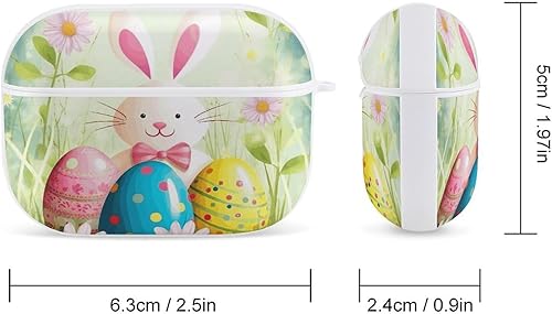 Miniatura 2 de Spring Happy Easter Holiday Headphone Cover for AirPods Pro 2nd 1st Generation Case Cover with Keychain, Shockproof Hard Shell Protective Case for