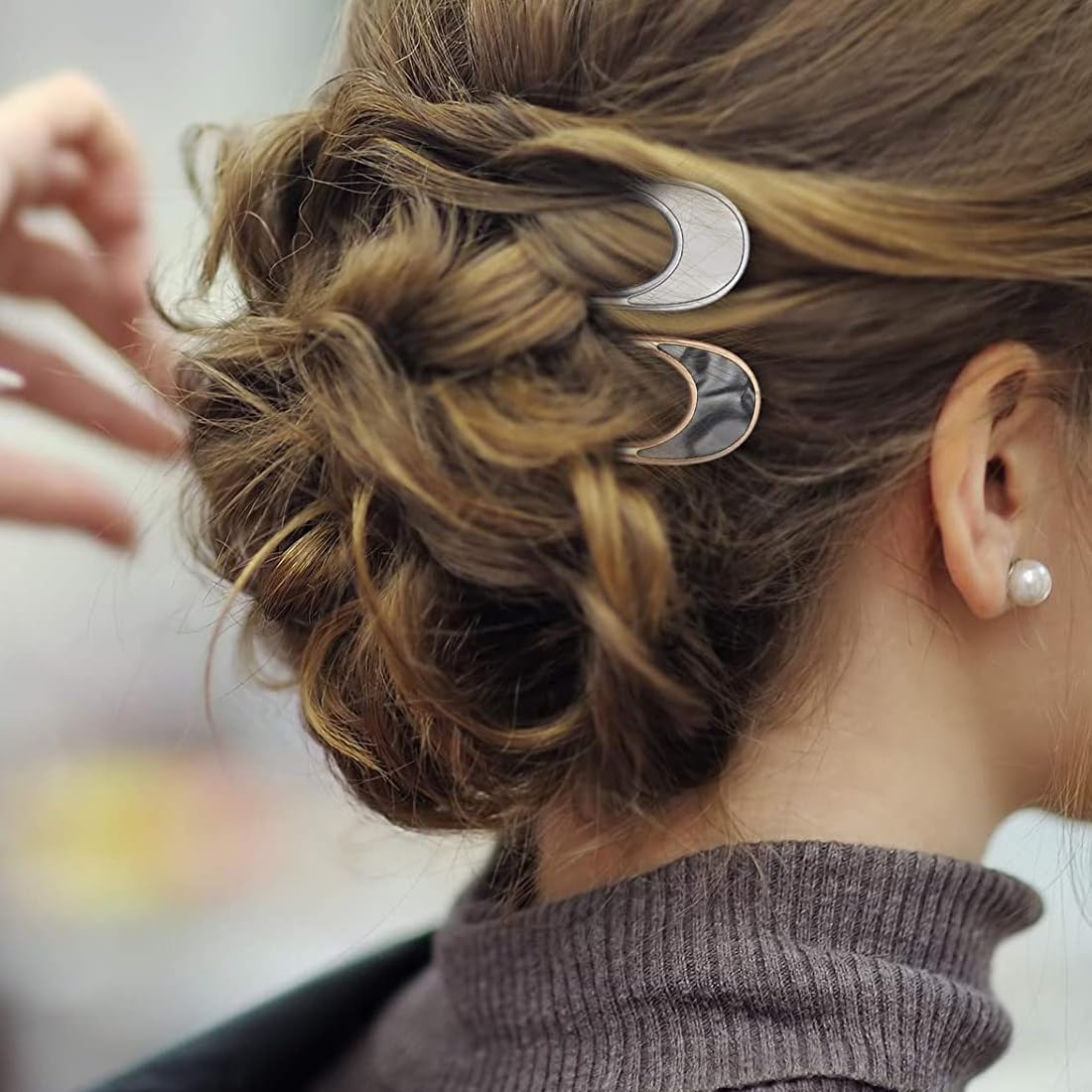 Épingle à Cheveux En U (fourchette) En Plastique - Imprimé Animalier - Pour Tous Types De Cheveux, Même épais