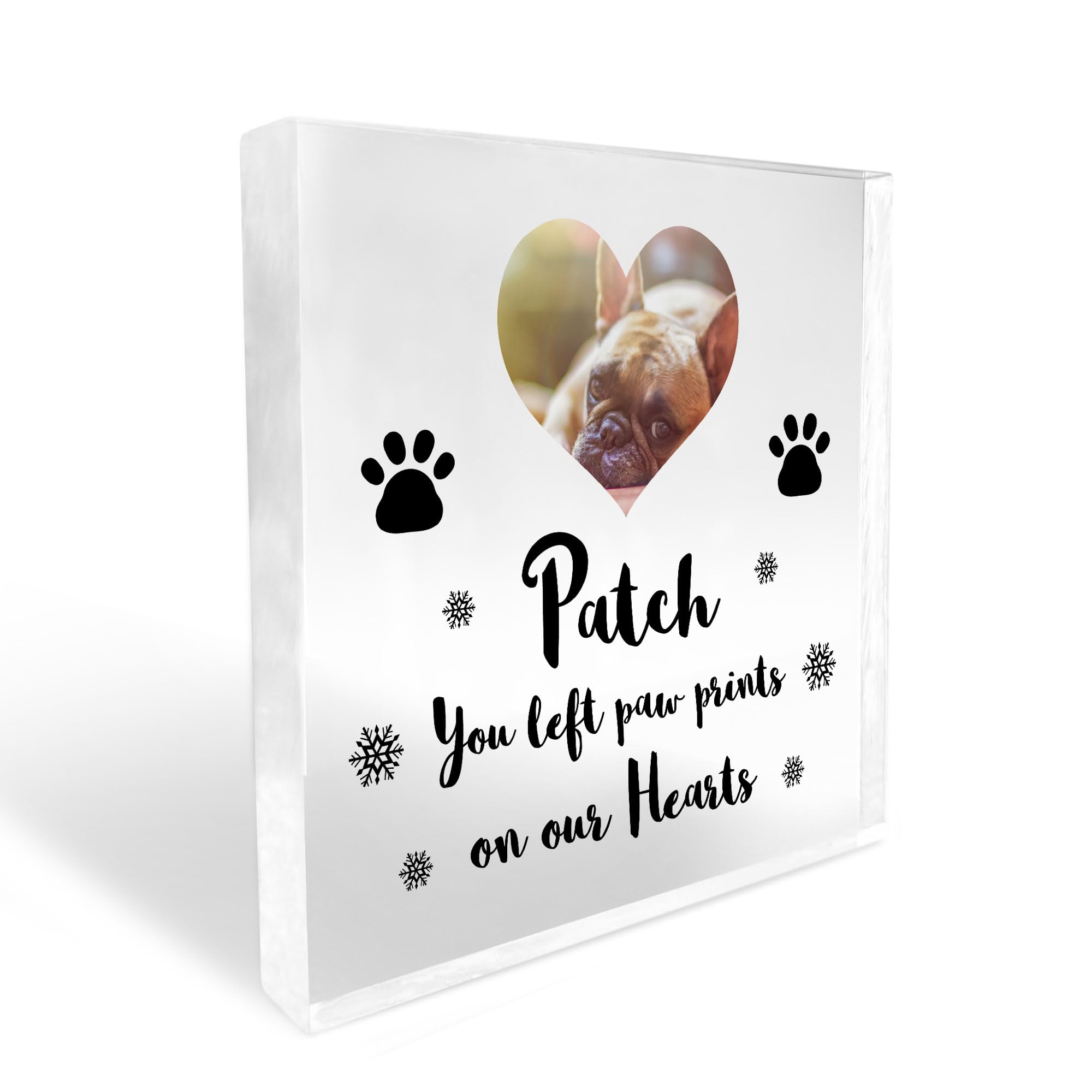 Red Ocean Personalised Pet Memorial Photo Plaque Dog Puppy Memorial Handmade Sign Keepsake Memorial Sign For Pet