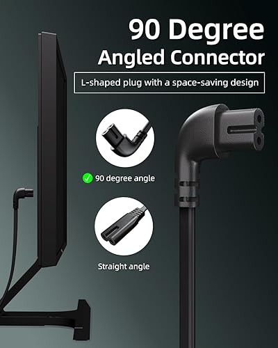 Miniatura 10 de Cable de alimentación de CA apto para suministro universal de 2 clavijas de repuesto de 6 pies (consulta la página de detalles para más información)