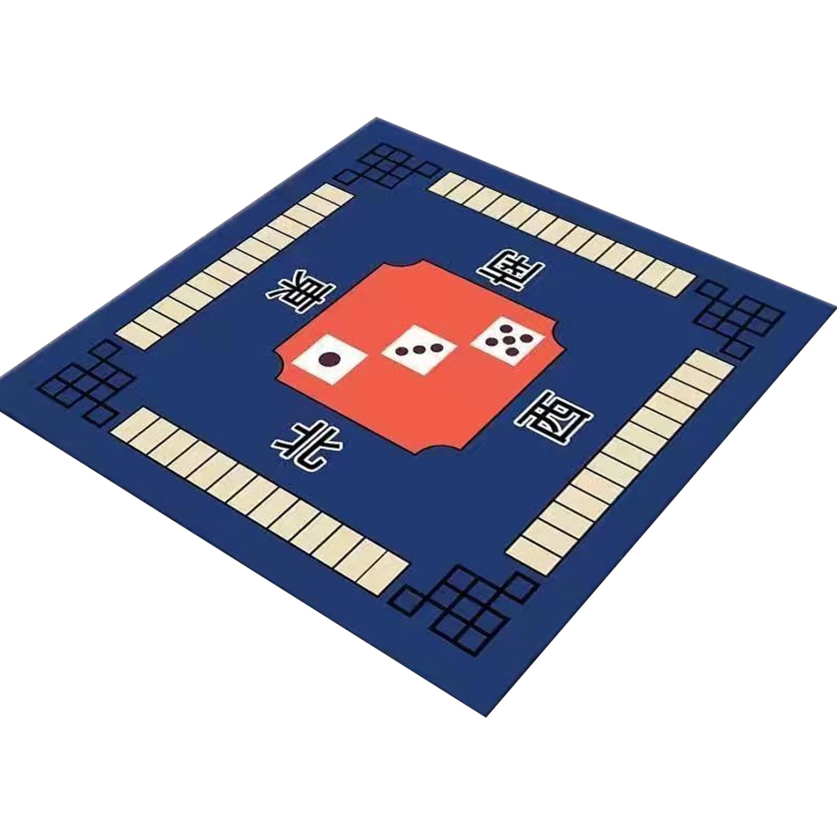 Tapis de Table Mahjong antidérapant 80 x 80 cm, réduction du Bruit pour Table, Jeu résistant à l'usure pour fête, Poker, Cartes, Jeux de société familiaux Bleu