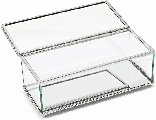 1home Rectangular Hinged Box, Glass 8