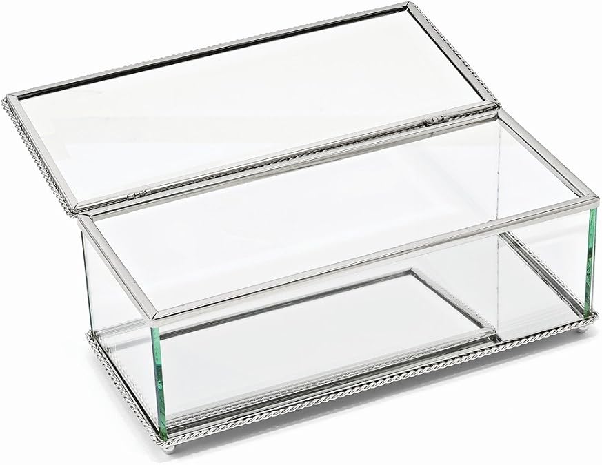 1home Rectangular Hinged Box, Glass 8