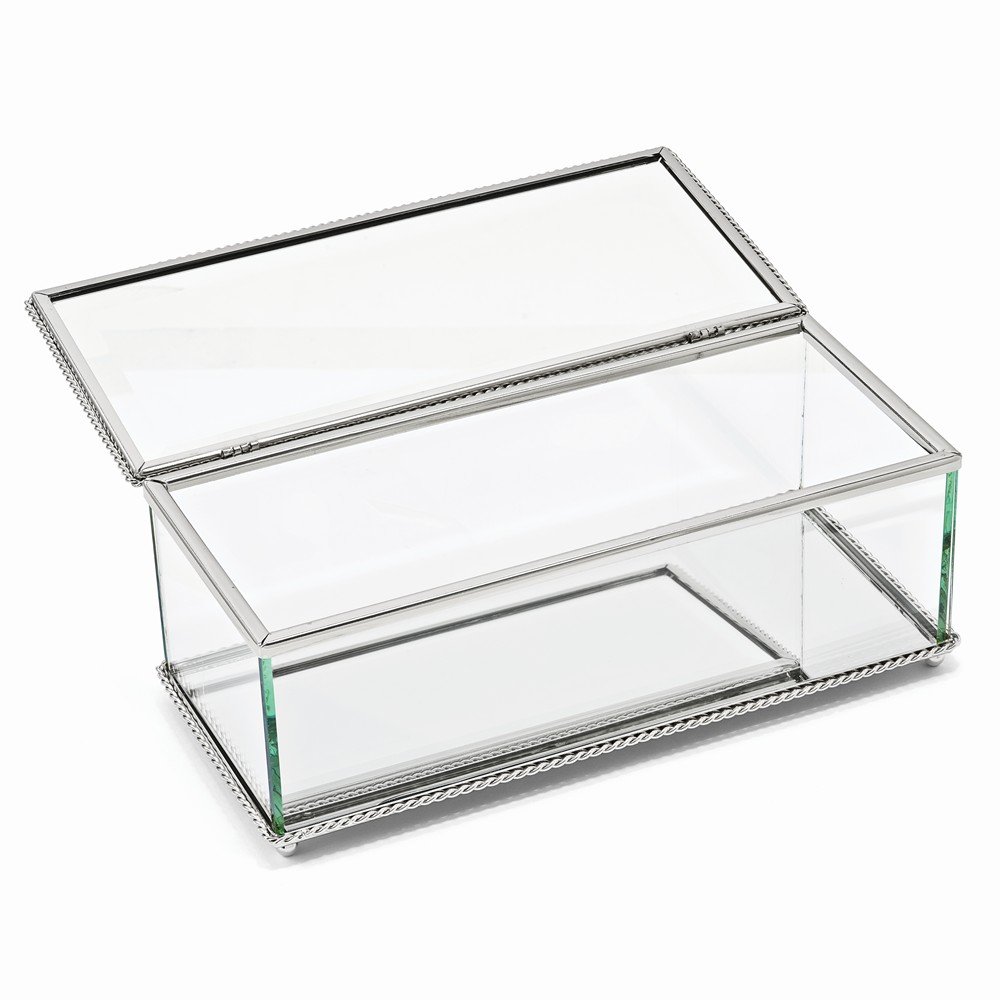 1home Rectangular Hinged Box, Glass 8