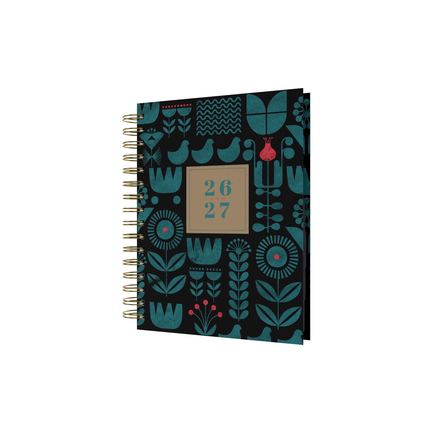 2026-2027 Mid/Academic Year Planner - 13 Month A5 Day-to-Page - Hard Cover - Collins Debden Scandi Range Black/Blue (E-PW51M.99-2627)