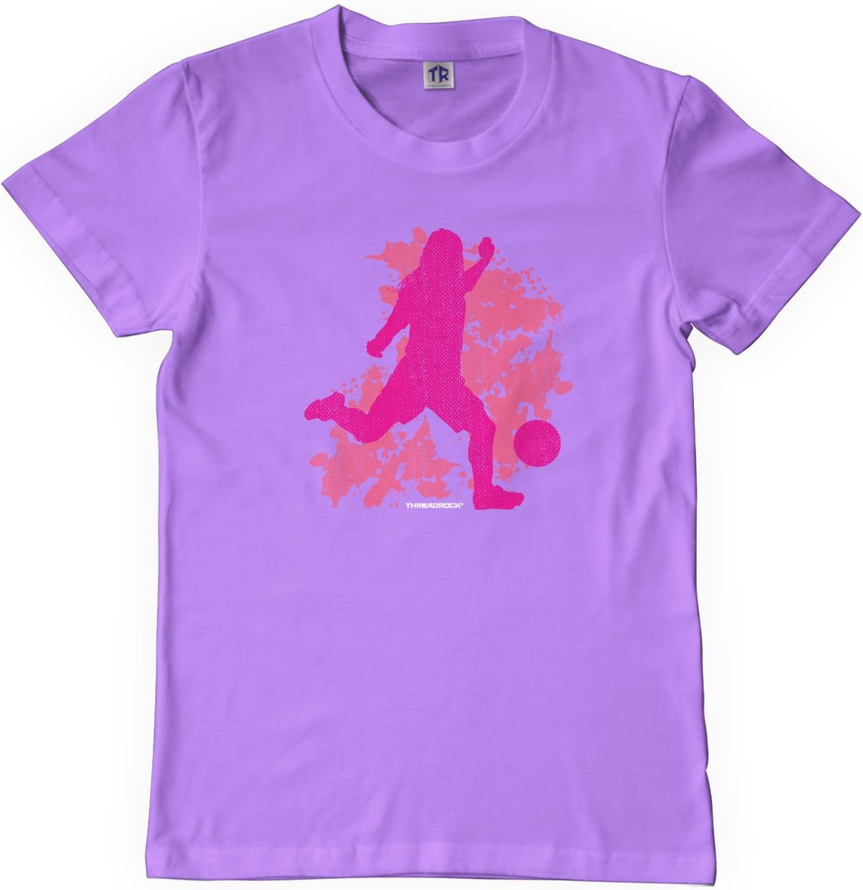 Threadrock Big Girls' Soccer Player Youth T-Shirt
