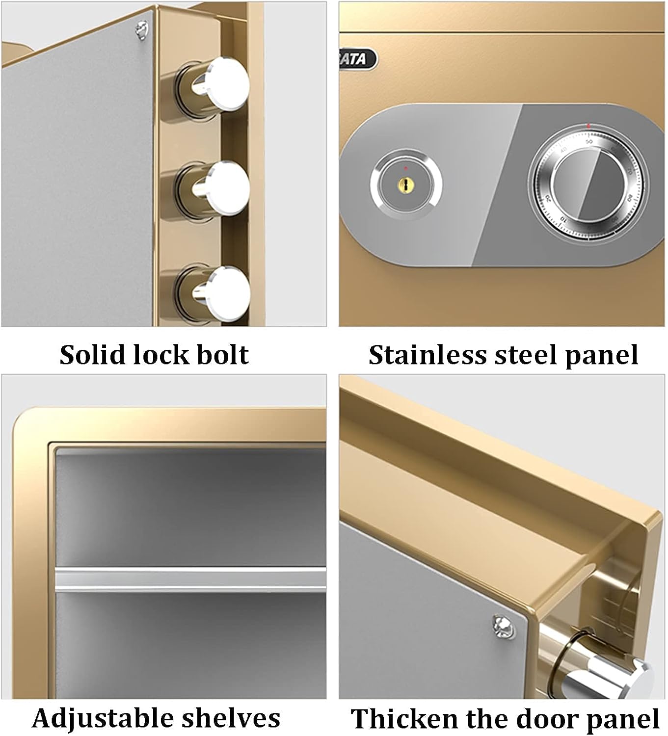Durable Waterproof Security Digital Safes 25cm/30cm High Fireproof and Anti-Theft Safe Steel Storage Box Can Be Put in A Cabinet Easy to