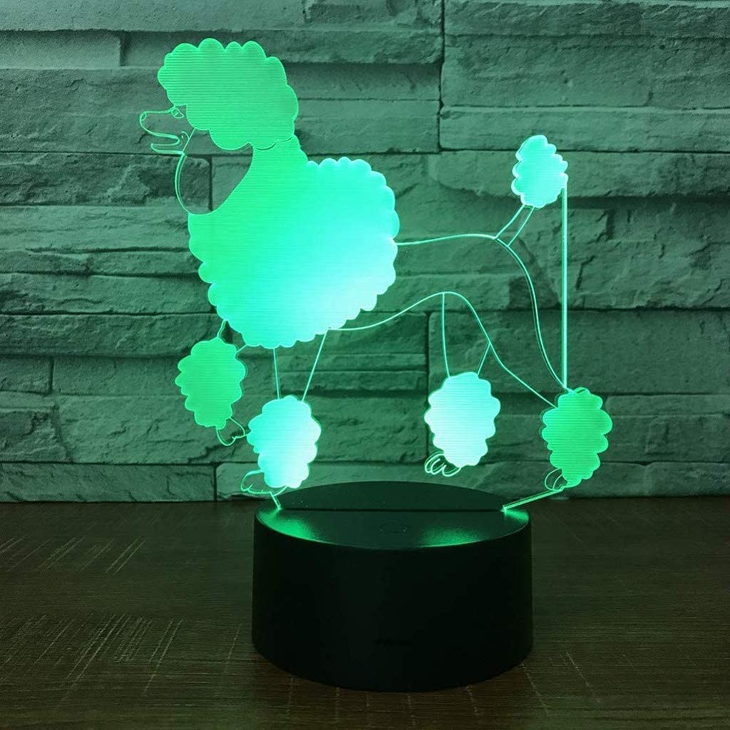 Veilleuse, veilleuse 3D à 7 couleurs, LED tactile pour enfant, USB, veilleuse de sommeil pour bébé