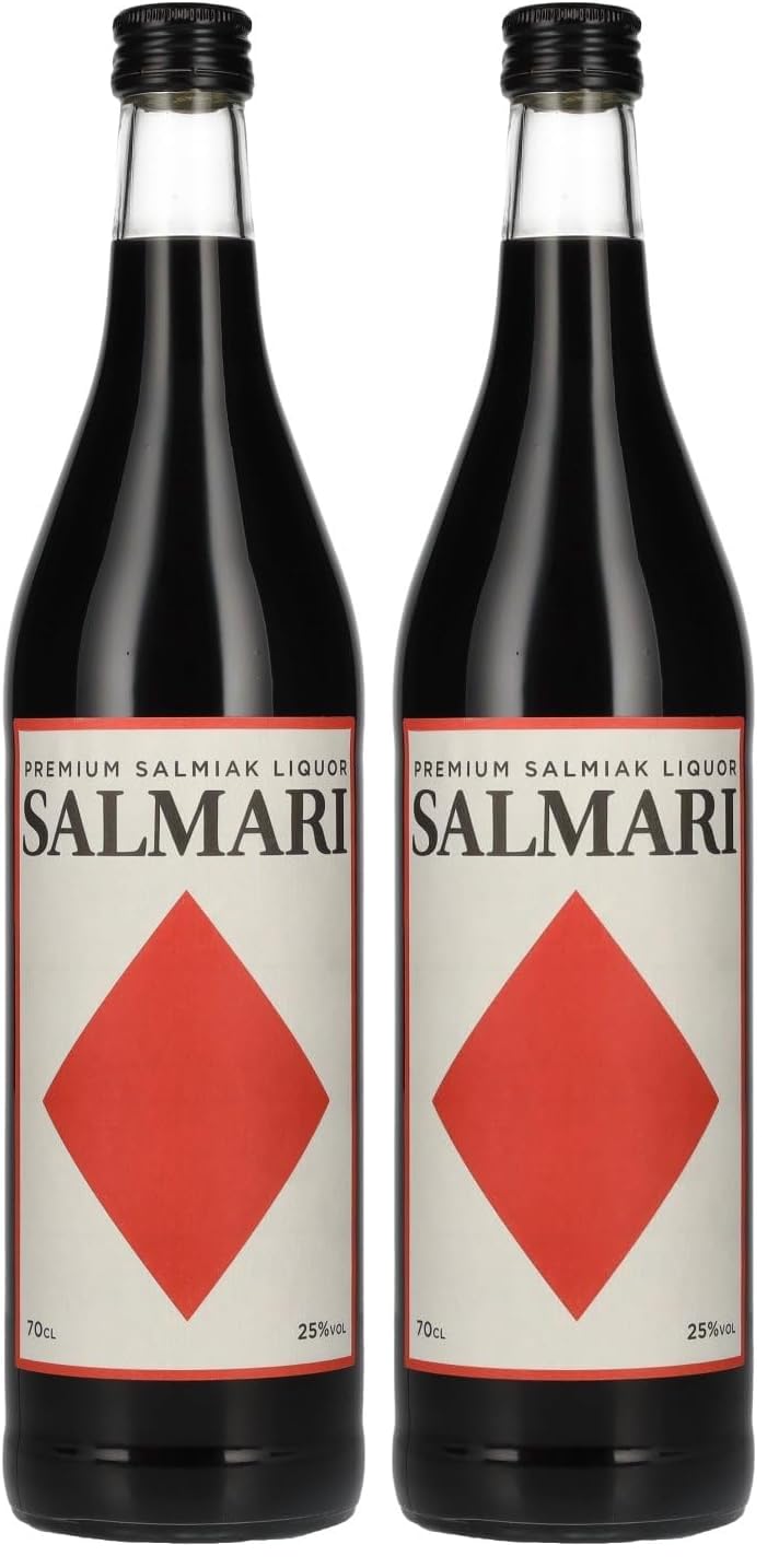 Salmari Premium Salmiak Lakritzlikör aus Finnland – Salzlakritz Likör – 0,7l (25% Vol.) (Packung mit 2)
