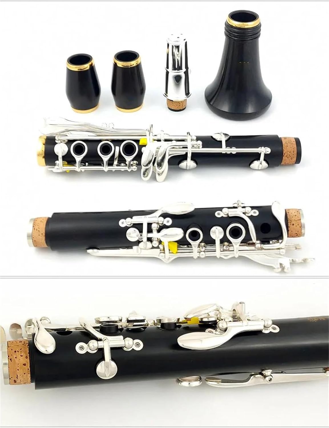 17 Key Bb Clarinet Ebony Gold Plated Clarinet Set