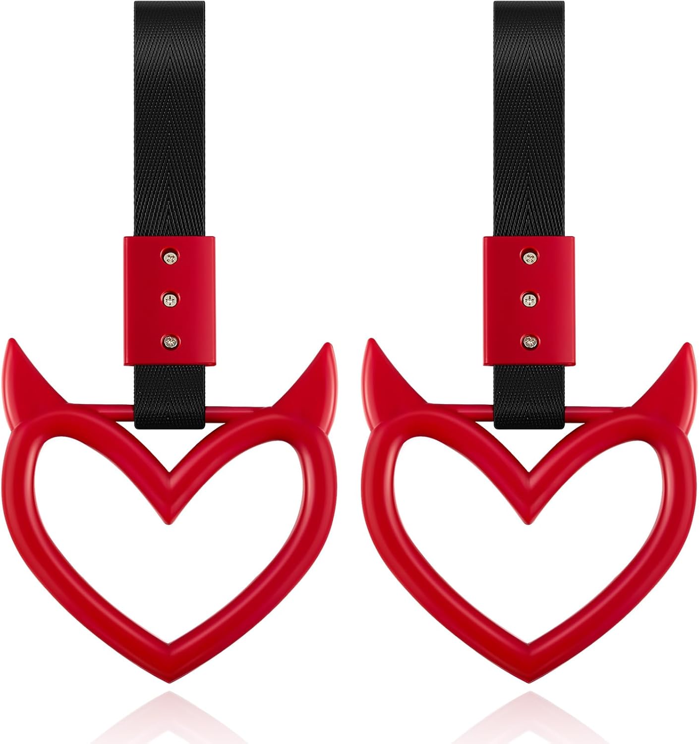 Fabbay 2 Pieces Heart Handle Ring Bumper Warning Car