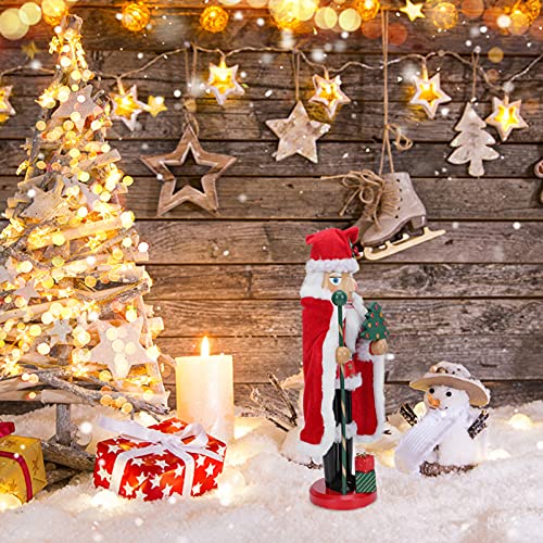 Garneck Natal, Papai Noel, Quebra-Nozes de madeira, boneco de Papai Noel, decoração de Natal para pr