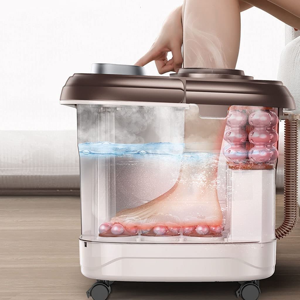 ESHINEDE Massaggiatore termale for pediluvio con bolle di calore, spa for piedi riscaldata con rulli massaggianti shiatsu motorizzati, macchina spa for pedicure for la cura dei piedi con controllo del