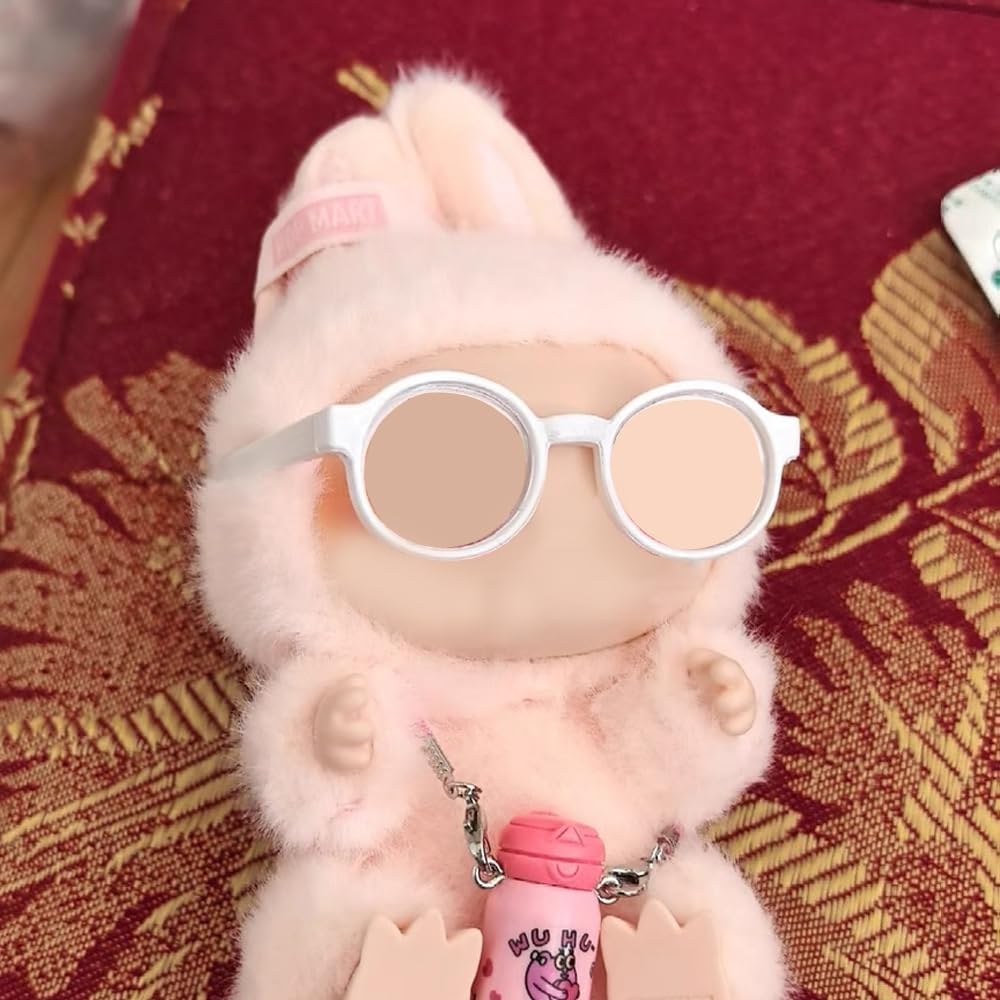 Doll Glasses for Labubu, Mini Glasses for Labubu Outfit, Cute Doll Costume Accessories