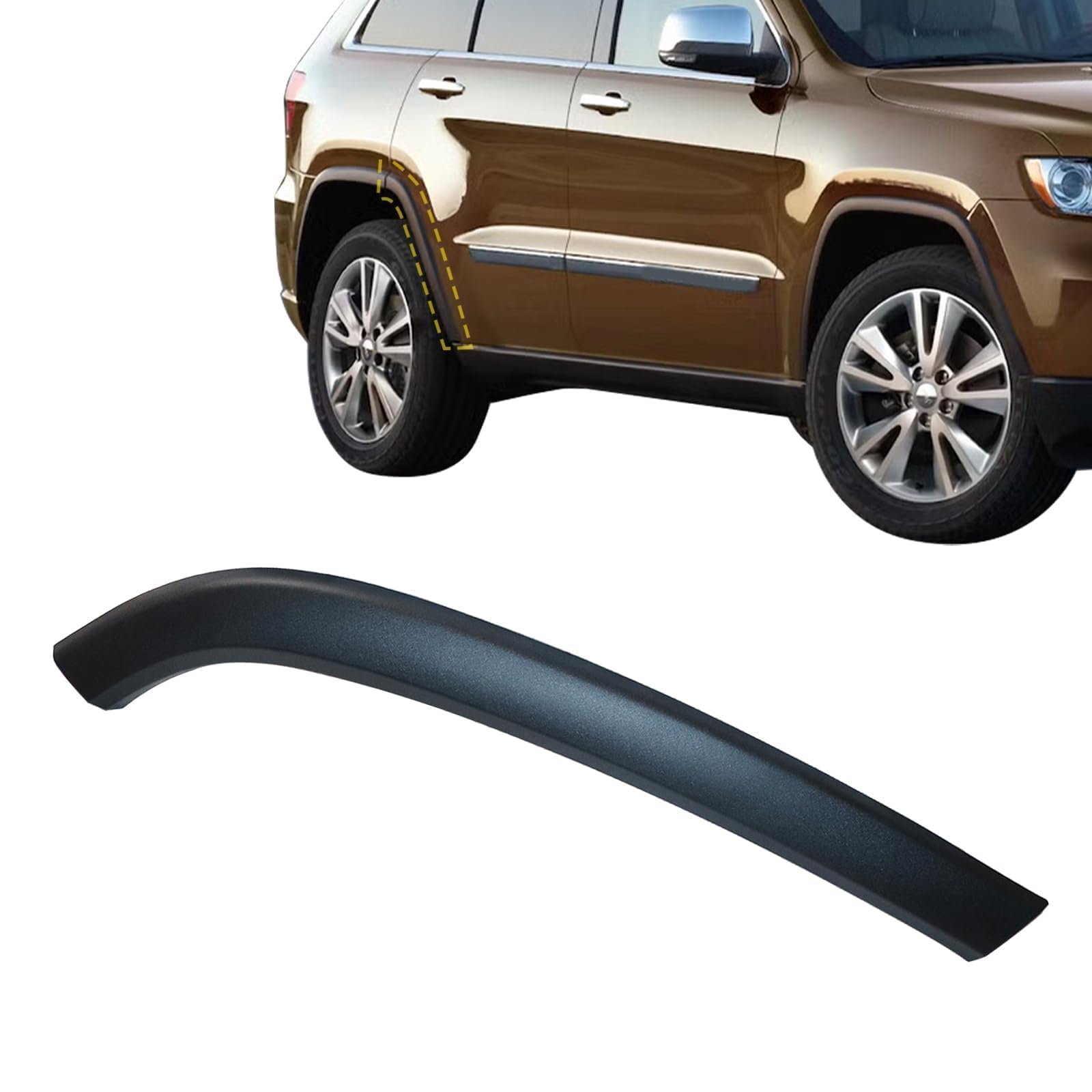 SecosAutoparts Passenger Side Rear Right Door Wheel Molding Trim