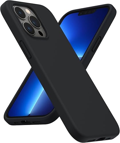 ORNARTO Funda de silicona líquida a prueba de golpes diseñada para iPhone 13 Pro, goma de gel, protección de cuerpo completo, antigolpes, protección