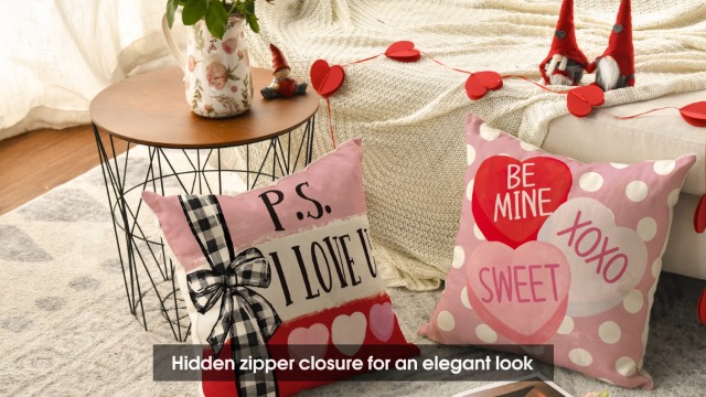 Amazon.com: AVOIN colorlife Be My Valentine Red Candy Heart Throw