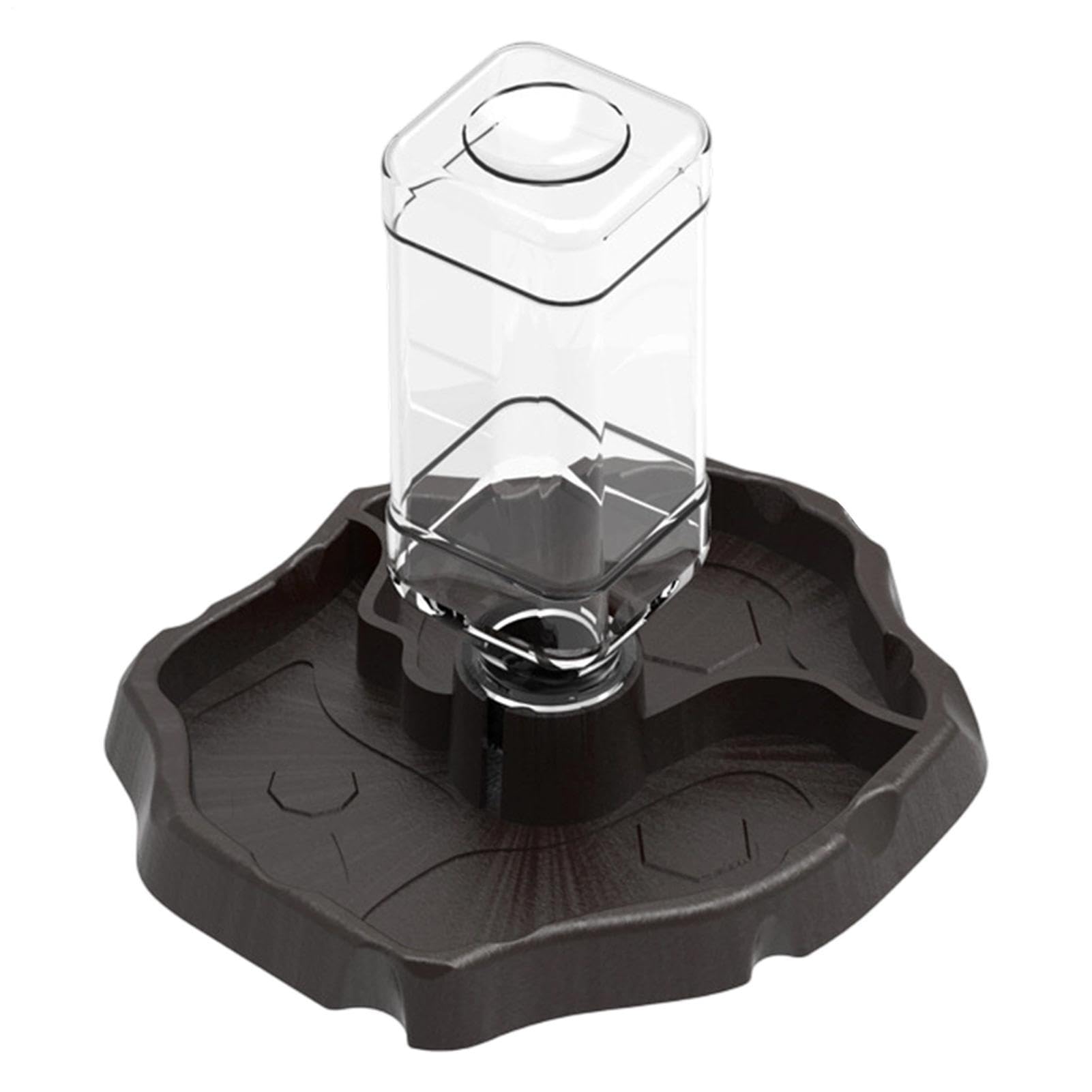 Reptile Water Dispenser, Detachable Easy Clean Design, 15.5x17.3x18cm, Tortoise Water Bottle, Food Feeders Bowl, Natural Habitat Friendly Design, For Gecko Snake Turtle Frog Pet Chameleon Terrarium
